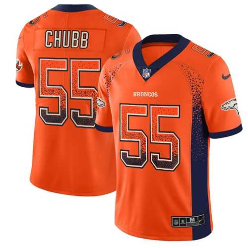 Nike Denver Broncos #55 Bradley Chubb Orange Team Color Men's Stitched NFL Limited Rush Drift Fashion Jersey