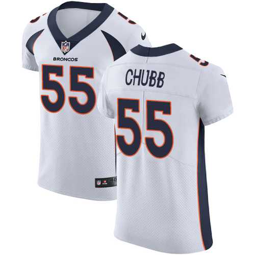 Nike Denver Broncos #55 Bradley Chubb White Men's Stitched NFL Vapor Untouchable Elite Jersey