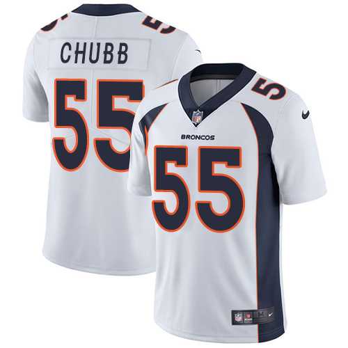 Nike Denver Broncos #55 Bradley Chubb White Men's Stitched NFL Vapor Untouchable Limited Jersey