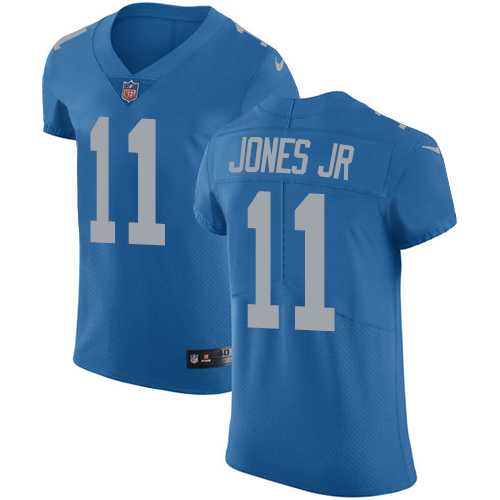 Nike Detroit Lions #11 Marvin Jones Jr Blue Throwback Men's Stitched NFL Vapor Untouchable Elite Jersey