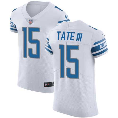 Nike Detroit Lions #15 Golden Tate III White Men's Stitched NFL Vapor Untouchable Elite Jersey