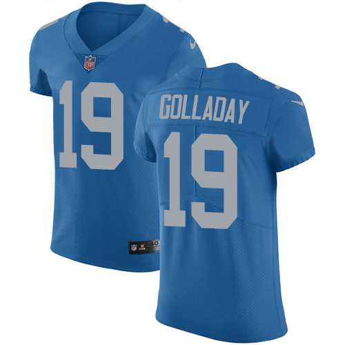 Nike Detroit Lions #19 Kenny Golladay Blue Throwback Men's Stitched NFL Vapor Untouchable Elite Jersey