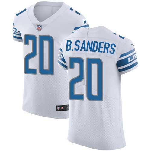 Nike Detroit Lions #20 Barry Sanders White Men's Stitched NFL Vapor Untouchable Elite Jersey