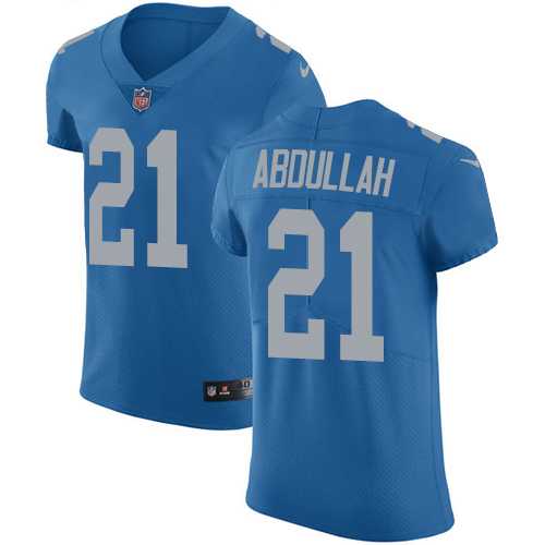 Nike Detroit Lions #21 Ameer Abdullah Blue Throwback Men's Stitched NFL Vapor Untouchable Elite Jersey