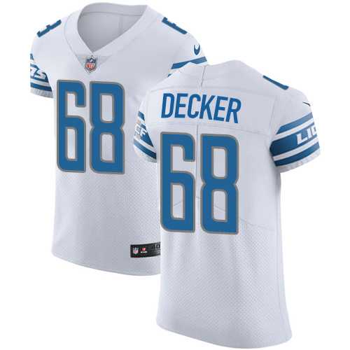 Nike Detroit Lions #68 Taylor Decker White Men's Stitched NFL Vapor Untouchable Elite Jersey