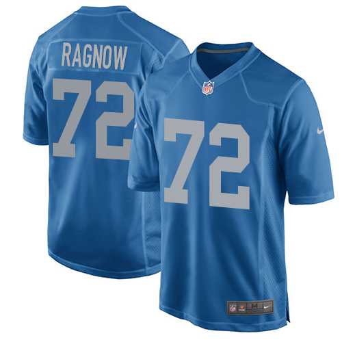 Nike Detroit Lions #72 Frank Ragnow Alternate Men's Blue Game NFL Jersey