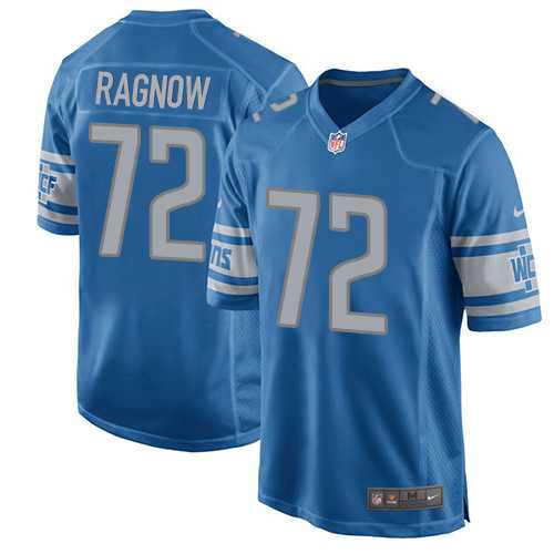 Nike Detroit Lions #72 Frank Ragnow Home Men's Blue Game NFL Jersey
