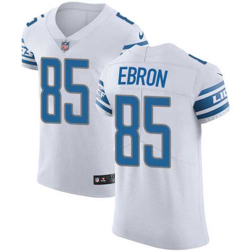 Nike Detroit Lions #85 Eric Ebron White Men's Stitched NFL Vapor Untouchable Elite Jersey