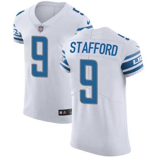 Nike Detroit Lions #9 Matthew Stafford White Men's Stitched NFL Vapor Untouchable Elite Jersey