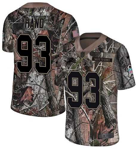 Nike Detroit Lions #93 Da'Shawn Hand Camo Men's Stitched NFL Limited Rush Realtree Jersey