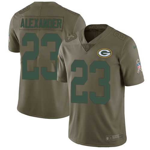 Nike Green Bay Packers #23 Jaire Alexander Olive Men's Stitched NFL Limited 2017 Salute To Service Jersey