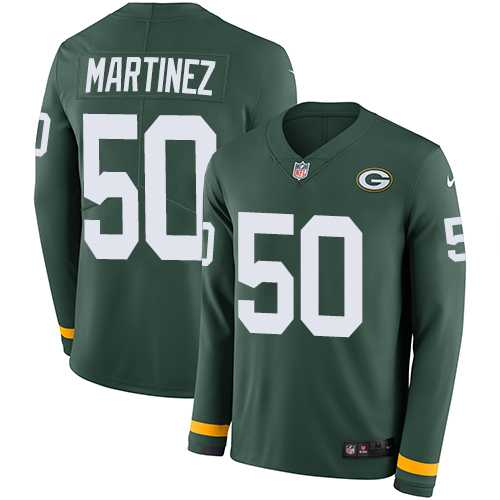 Nike Green Bay Packers #50 Blake Martinez Green Team Color Men's Stitched NFL Limited Therma Long Sleeve Jersey