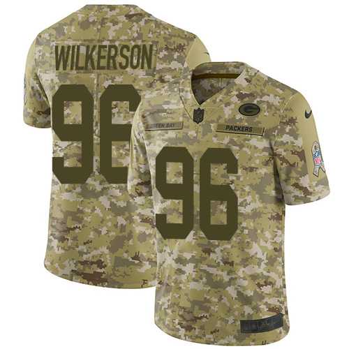 Nike Green Bay Packers #96 Muhammad Wilkerson Camo Men's Stitched NFL Limited 2018 Salute To Service Jersey