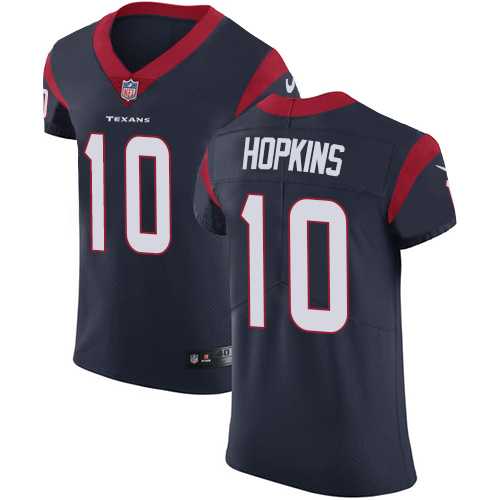 Nike Houston Texans #10 DeAndre Hopkins Navy Blue Team Color Men's Stitched NFL Vapor Untouchable Elite Jersey