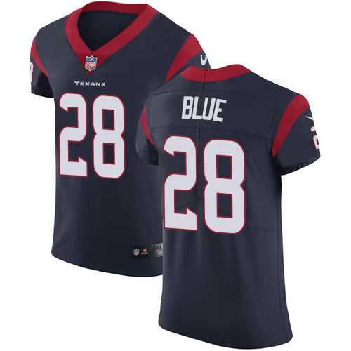 Nike Houston Texans #28 Alfred Blue Navy Blue Team Color Men's Stitched NFL Vapor Untouchable Elite Jersey