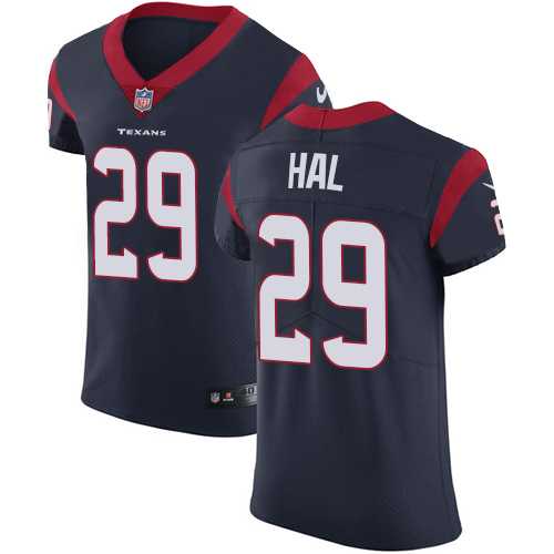Nike Houston Texans #29 Andre Hal Navy Blue Team Color Men's Stitched NFL Vapor Untouchable Elite Jersey