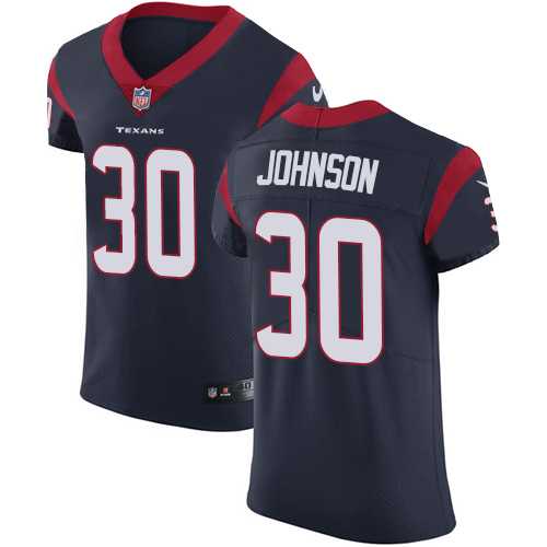 Nike Houston Texans #30 Kevin Johnson Navy Blue Team Color Men's Stitched NFL Vapor Untouchable Elite Jersey