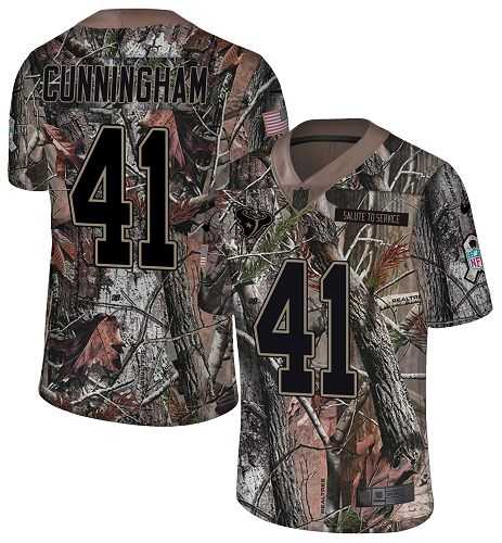 Nike Houston Texans #41 Zach Cunningham Camo Men's Stitched NFL Limited Rush Realtree Jersey