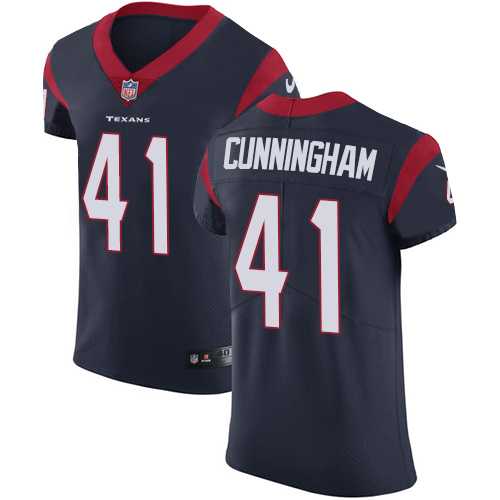 Nike Houston Texans #41 Zach Cunningham Navy Blue Team Color Men's Stitched NFL Vapor Untouchable Elite Jersey