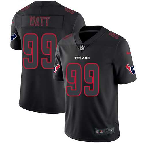 Nike Houston Texans #99 J.J. Watt Black Men's Stitched NFL Limited Rush Impact Jersey