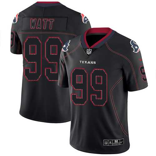 Nike Houston Texans #99 J.J. Watt Lights Out Black Men's Stitched NFL Limited Rush Jersey