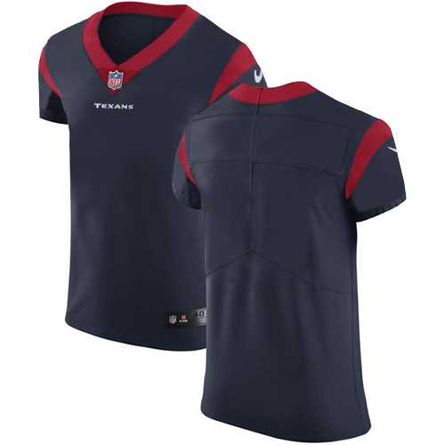 Nike Houston Texans Blank Navy Blue Team Color Men's Stitched NFL Vapor Untouchable Elite Jersey