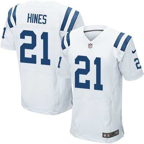 Nike Indianapolis Colts #21 Nyheim Hines White Men's Stitched NFL Elite Jersey