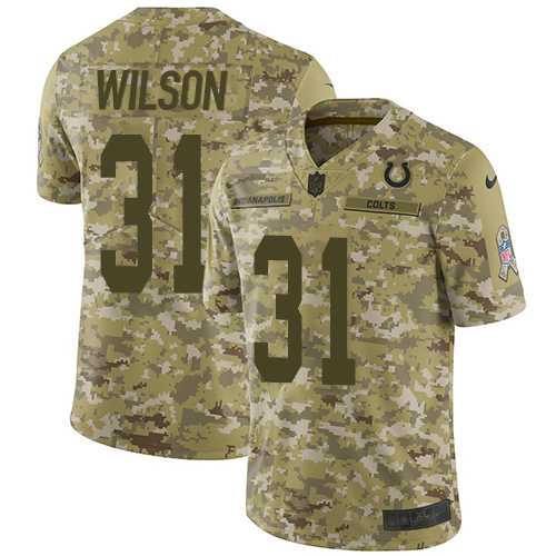 Nike Indianapolis Colts #31 Quincy Wilson Camo Men's Stitched NFL Limited 2018 Salute To Service Jersey