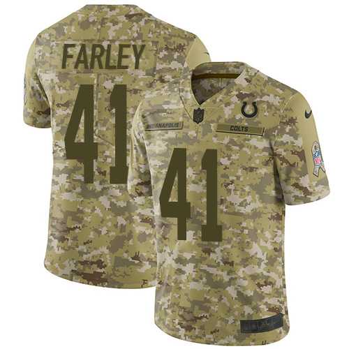 Nike Indianapolis Colts #41 Matthias Farley Camo Men's Stitched NFL Limited 2018 Salute To Service Jersey