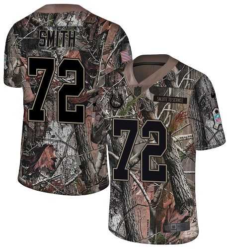 Nike Indianapolis Colts #72 Braden Smith Camo Men's Stitched NFL Limited Rush Realtree Jersey