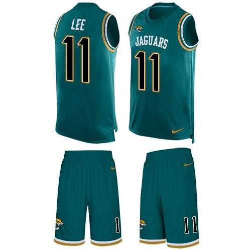 Nike Jacksonville Jaguars #11 Marqise Lee Teal Green Alternate Men's Stitched NFL Limited Tank Top Suit Jersey