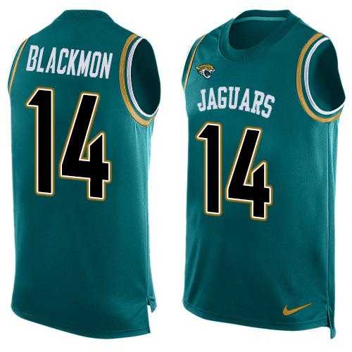 Nike Jacksonville Jaguars #14 Justin Blackmon Teal Green Alternate Men's Stitched NFL Limited Tank Top Jersey