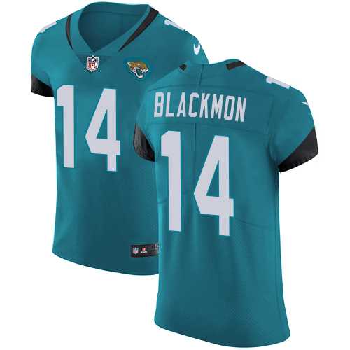 Nike Jacksonville Jaguars #14 Justin Blackmon Teal Green Team Color Men's Stitched NFL Vapor Untouchable Elite Jersey