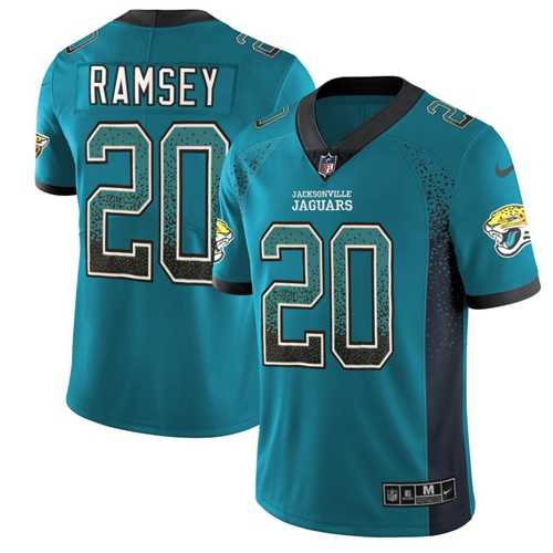 Nike Jacksonville Jaguars #20 Jalen Ramsey Teal Green Alternate Men's Stitched NFL Limited Rush Drift Fashion Jersey