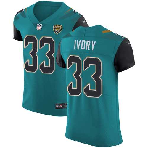 Nike Jacksonville Jaguars #33 Chris Ivory Teal Green Team Color Men's Stitched NFL Vapor Untouchable Elite Jersey