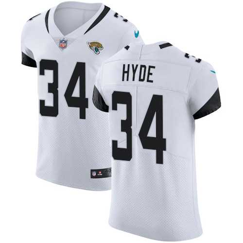 Nike Jacksonville Jaguars #34 Carlos Hyde White Men's Stitched NFL Vapor Untouchable Elite Jersey