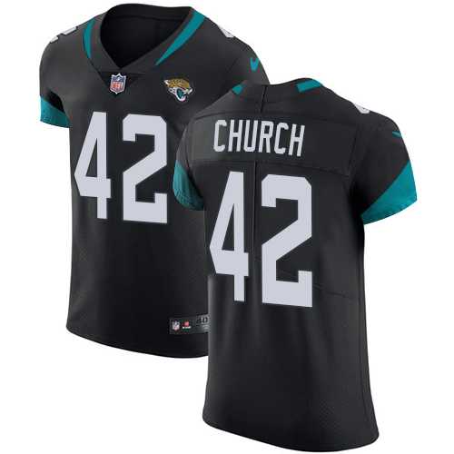 Nike Jacksonville Jaguars #42 Barry Church Black Team Color Men's Stitched NFL Vapor Untouchable Elite Jersey