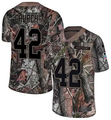 Nike Jacksonville Jaguars #42 Barry Church Camo Men's Stitched NFL Limited Rush Realtree Jersey