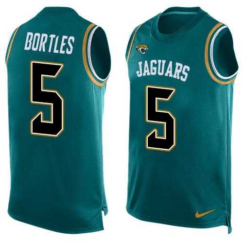 Nike Jacksonville Jaguars #5 Blake Bortles Teal Green Alternate Men's Stitched NFL Limited Tank Top Jersey