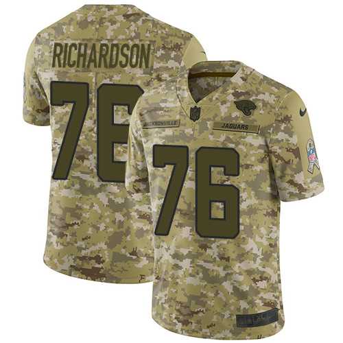 Nike Jacksonville Jaguars #76 Will Richardson Camo Men's Stitched NFL Limited 2018 Salute To Service Jersey
