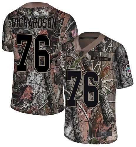 Nike Jacksonville Jaguars #76 Will Richardson Camo Men's Stitched NFL Limited Rush Realtree Jersey