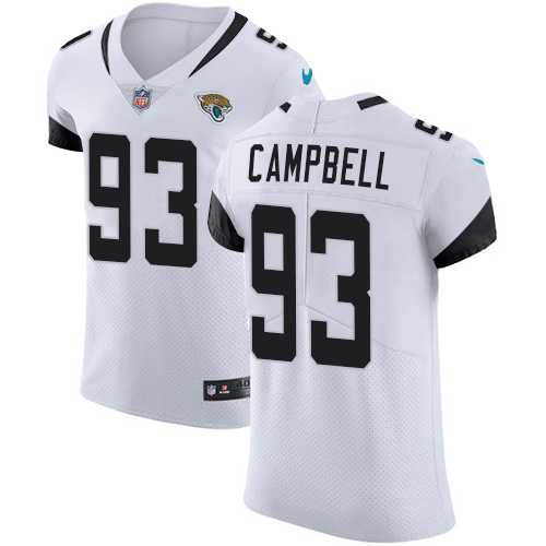 Nike Jacksonville Jaguars #93 Calais Campbell White Men's Stitched NFL Vapor Untouchable Elite Jersey