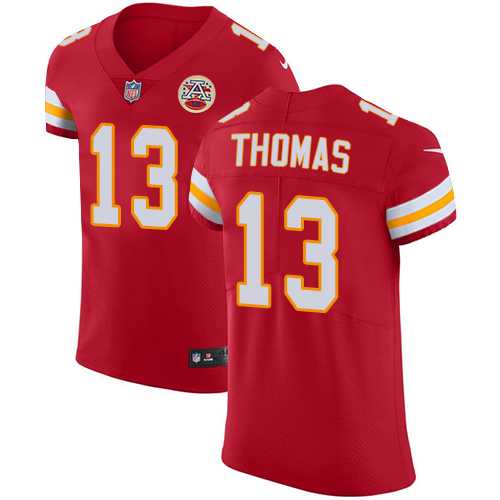 Nike Kansas City Chiefs #13 De'Anthony Thomas Red Team Color Men's Stitched NFL Vapor Untouchable Elite Jersey