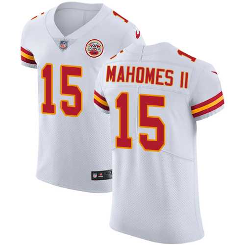Nike Kansas City Chiefs #15 Patrick Mahomes II White Men's Stitched NFL Vapor Untouchable Elite Jersey