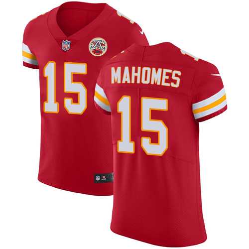 Nike Kansas City Chiefs #15 Patrick Mahomes Red Team Color Men's Stitched NFL Vapor Untouchable Elite Jersey