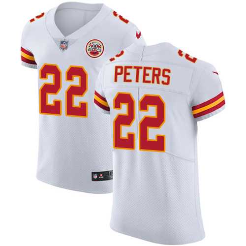 Nike Kansas City Chiefs #22 Marcus Peters White Men's Stitched NFL Vapor Untouchable Elite Jersey