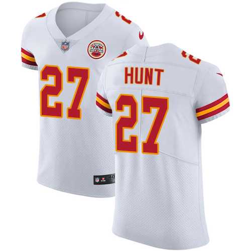 Nike Kansas City Chiefs #27 Kareem Hunt White Men's Stitched NFL Vapor Untouchable Elite Jersey