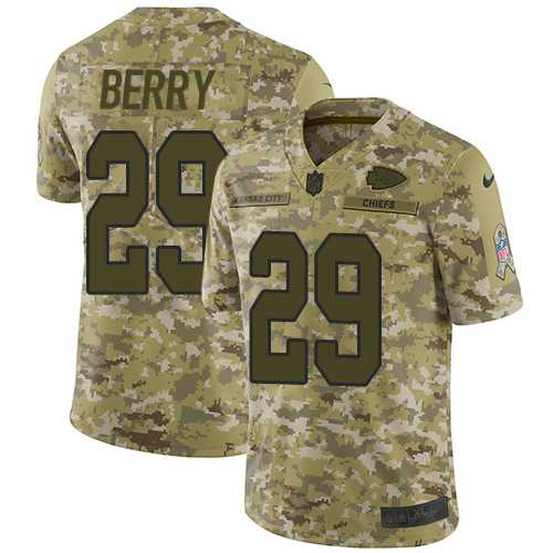 Nike Kansas City Chiefs #29 Eric Berry Camo Men's Stitched NFL Limited 2018 Salute To Service Jersey
