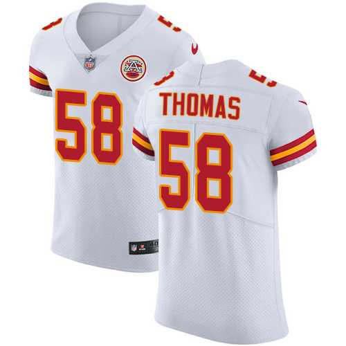 Nike Kansas City Chiefs #58 Derrick Thomas White Men's Stitched NFL Vapor Untouchable Elite Jersey