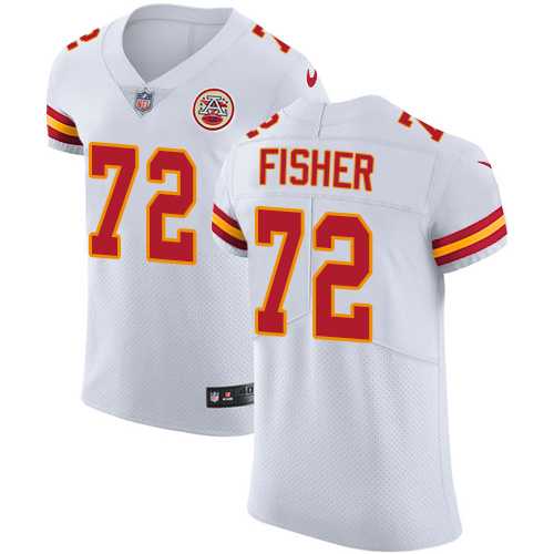 Nike Kansas City Chiefs #72 Eric Fisher White Men's Stitched NFL Vapor Untouchable Elite Jersey